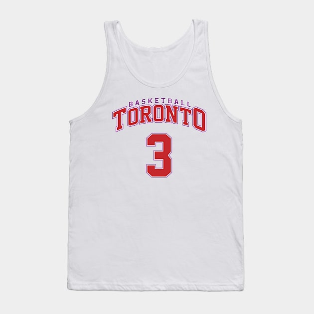 Toronto Basketball - Player Number 3 Tank Top by Cemploex_Art